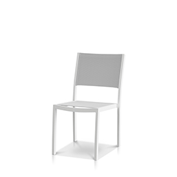 Dining Side Chair Tex White Frame / Cloud Gray Sling